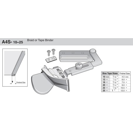 A4SX22-10.5MM Genuine Suisei Single Fold Tape Binder