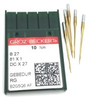 Groz-Beckert titanium industrial overlock sewing needles B 27,81x1, DCx21 size 120/19