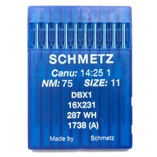 SCHMETZ sewing machine needles CANU 14:25 1 DBX1 16X231 287 SIZE 75/11
