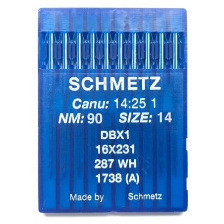 SCHMETZ sewing machine needles CANU 14:25 1 DBX1 16X231 287 WH SIZE 90/14