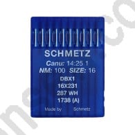 SCHMETZ Needles CANU 14:25 1 DBX1 16X231 287 WHS SIZE 100/16