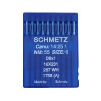 SCHMETZ sewing machine needles CANU 14:25 1 DBX1 16X231 287 SIZE 55/6