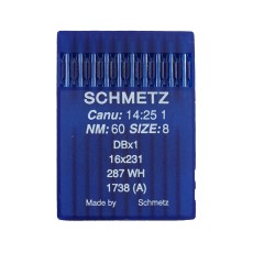 SCHMETZ sewing machine needles CANU 14:25 1 DBX1 16X231 287 SIZE 60/8