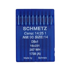 SCHMETZ sewing machine needles CANU 14:25 1 DBX1 16X231 287 WH SIZE 90/14
